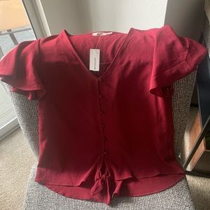 Francescas Button Down Top Blouse